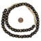 The Bead Chest African Kente Beads - Full Strand of Krobo Glass Beads (Black)